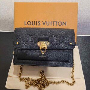 LV Vavin Wallet on Chain Black Monogram Leather